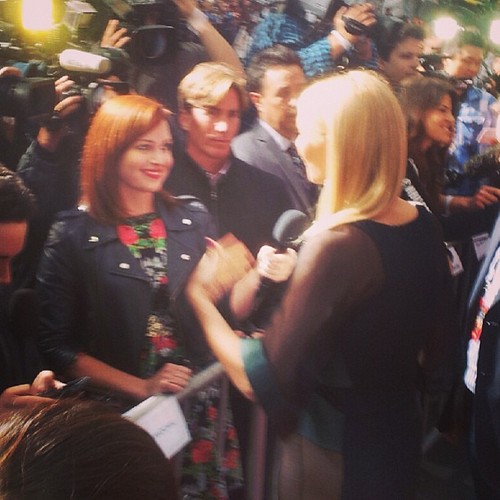 One last #ironman3 premiere pic… In the thick of the action, with Gwyneth Paltrow… (Thanks @kelleyjlavin for the photo!)