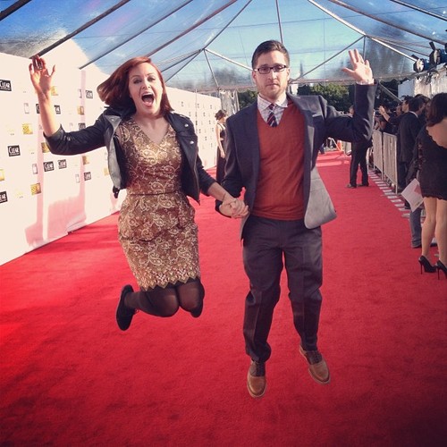 Jumping with friends around the world: @joshuahorowitz & the #CriticsChoice Awards. He may be nicknamed ‘Super Josh’ but that’s as high as he flies. #jumpleashjump